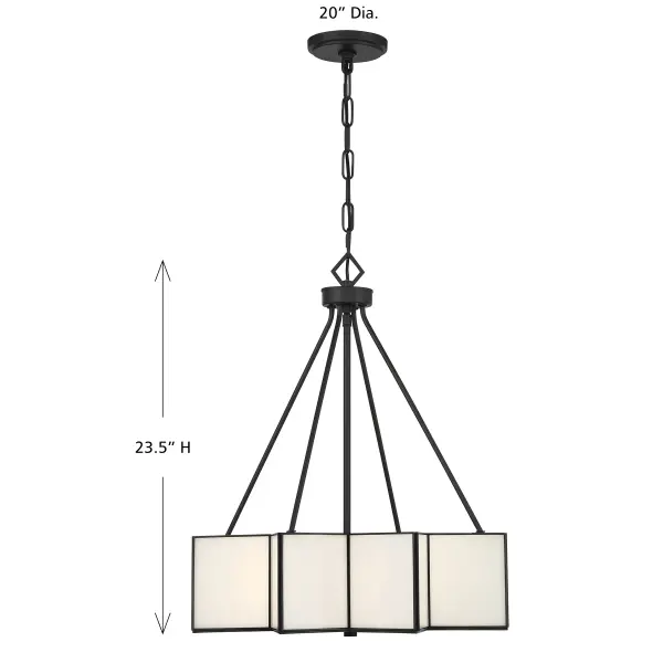 Reiling 3-Light Pendant in Matte Black - Image 8