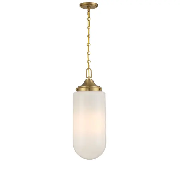 The Bryant pendant combines understated metal structure with a stunning strie glass shade that becomes the focal point. Its compact 9-inch width makes it perfect for solo installation or grouped in multiples over islands and dining tables.