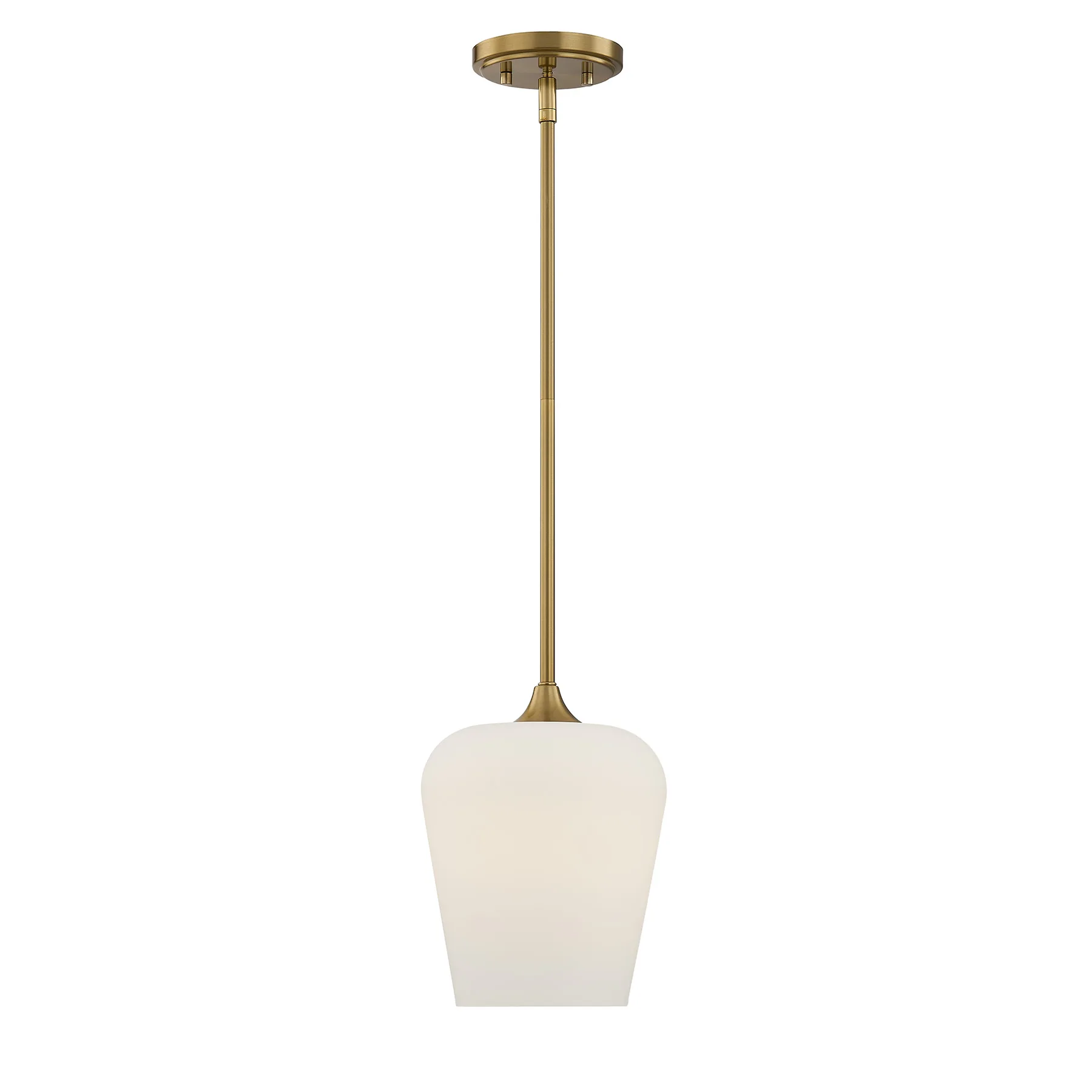 Octave One Light Pendant in Warm Brass