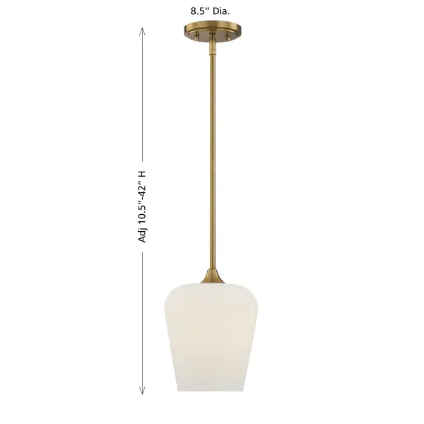 Octave 1-Light Pendant in Warm Brass - Image 7