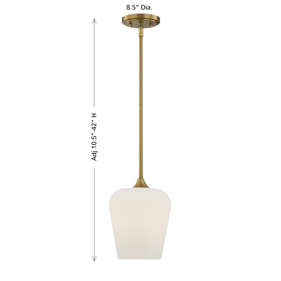 Octave 1-Light Pendant in Warm Brass - Image 7