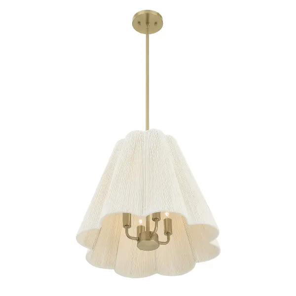 Rosa 4-Light Pendant in Noble Brass - Image 4