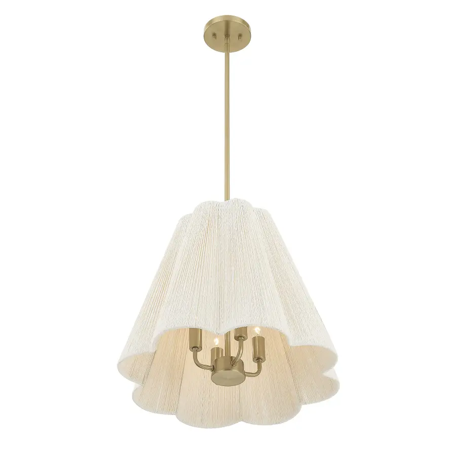 Rosa 4-Light Pendant in Noble Brass - Image 4