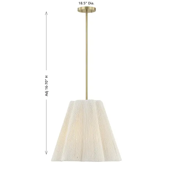 Rosa 4-Light Pendant in Noble Brass - Image 7