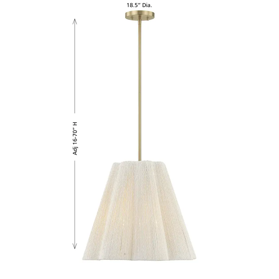 Rosa 4-Light Pendant in Noble Brass - Image 7