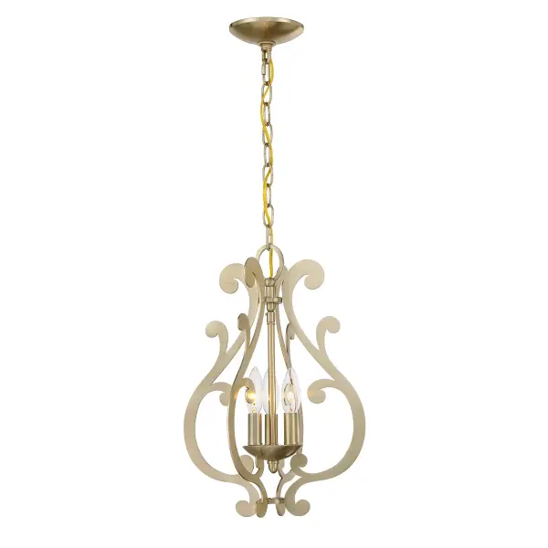 Lombard 3-Light Pendant in Noble Brass