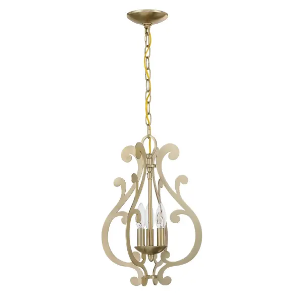 Lombard 3-Light Pendant in Noble Brass - alternate view