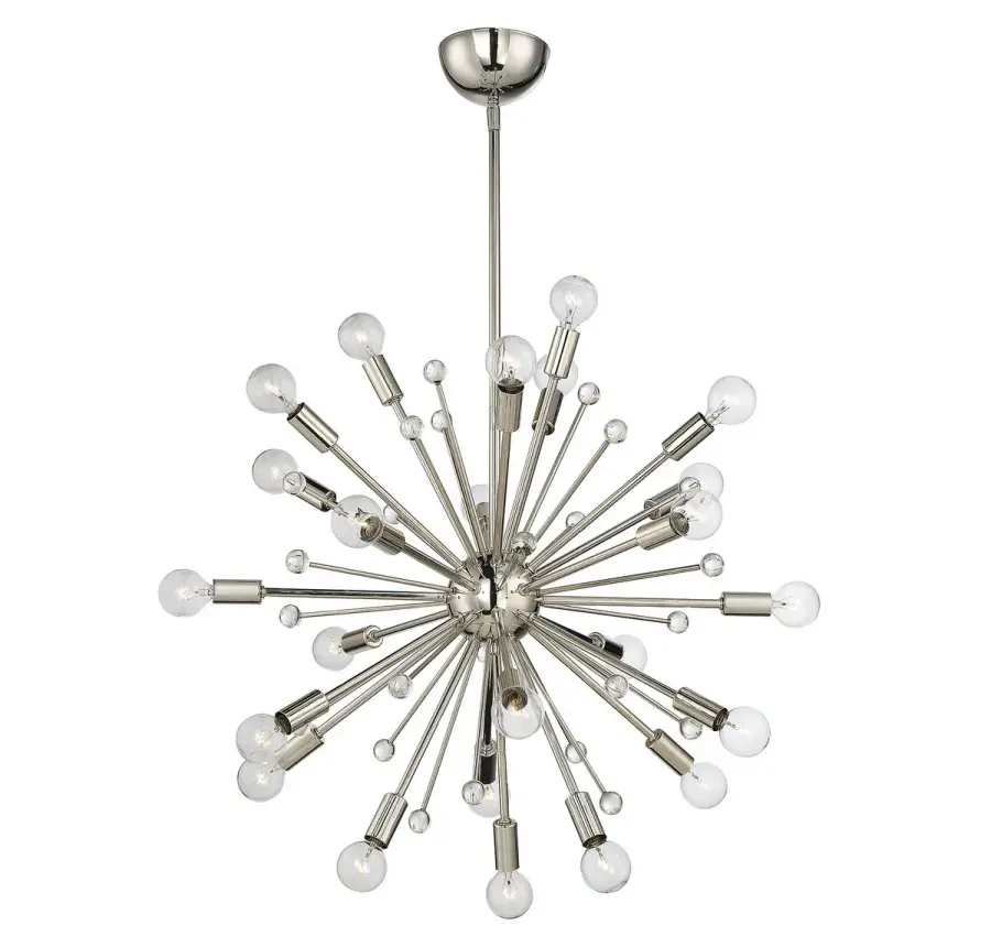 Galea 24-Light Chandelier in Polished Nickel - Image 1