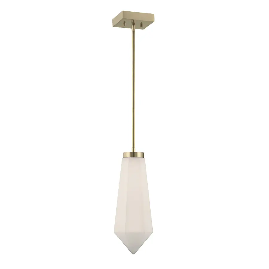 Leland 1-Light Pendant in Noble Brass by Dann Foley - Image 1