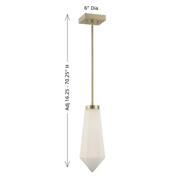 Leland 1-Light Pendant in Noble Brass by Dann Foley - Image 7