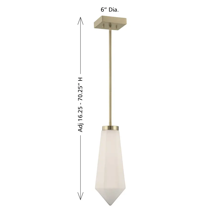 Leland 1-Light Pendant in Noble Brass by Dann Foley - Image 7