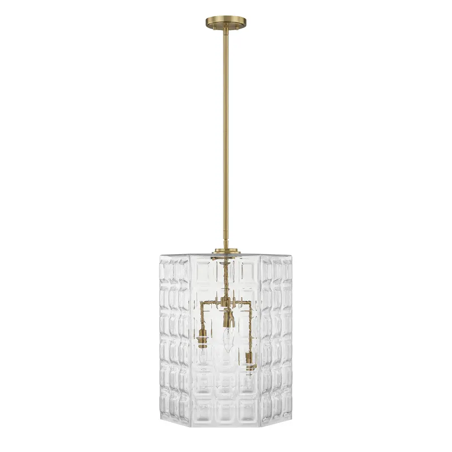 Reddick 3-Light Pendant in Warm Brass - Image 2