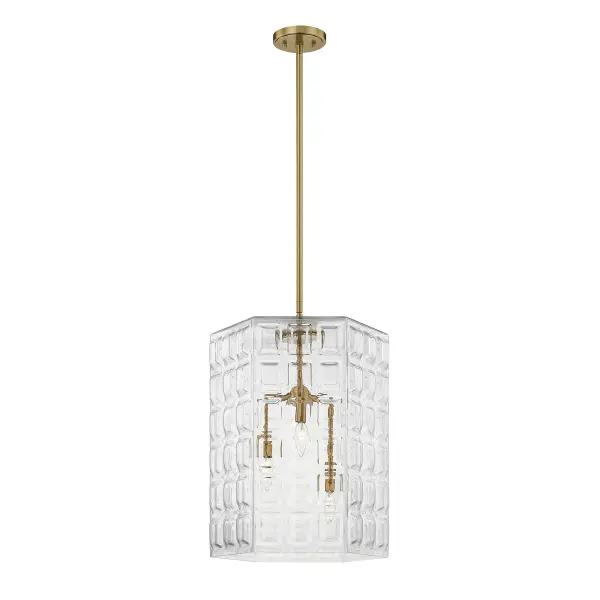 Reddick 3-Light Pendant in Warm Brass - Image 3