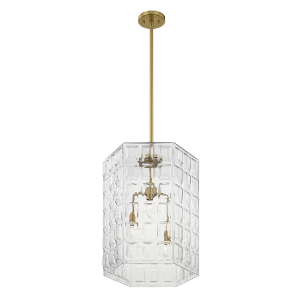 Reddick 3-Light Pendant in Warm Brass - Image 4
