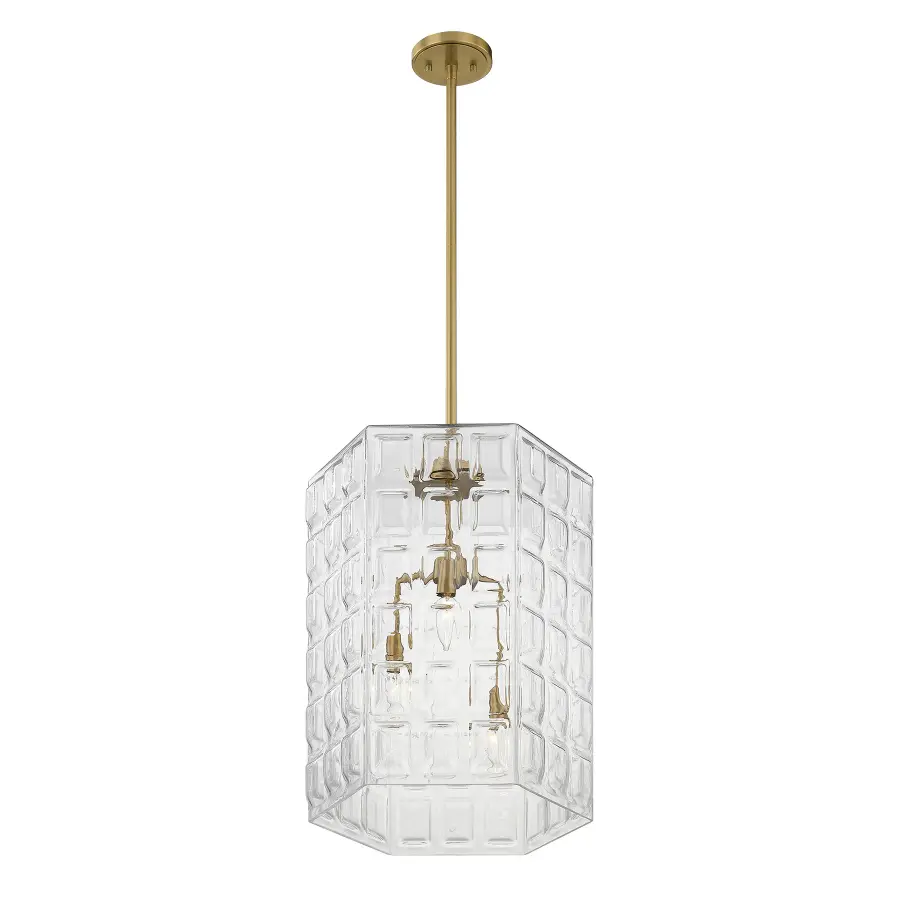 Reddick 3-Light Pendant in Warm Brass - Image 4