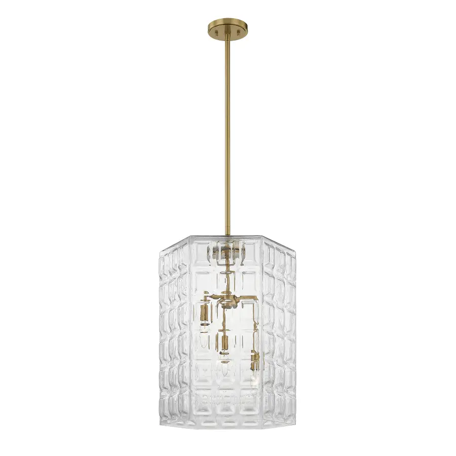 Reddick 3-Light Pendant in Warm Brass - Image 5