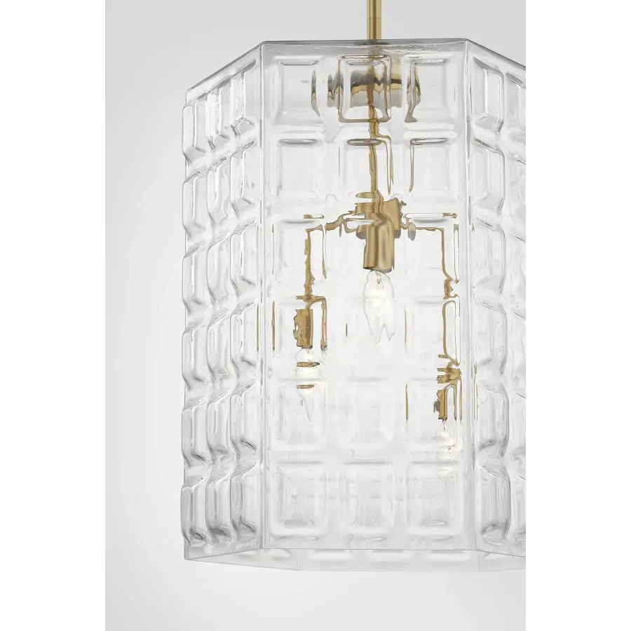 Reddick 3-Light Pendant in Warm Brass - Image 7