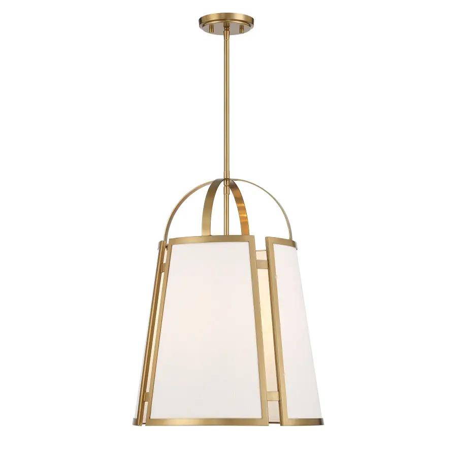 Chartwell Four Light Pendant in Warm Brass - Image 1