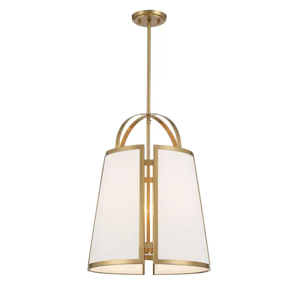 Chartwell Four Light Pendant in Warm Brass - Image 5