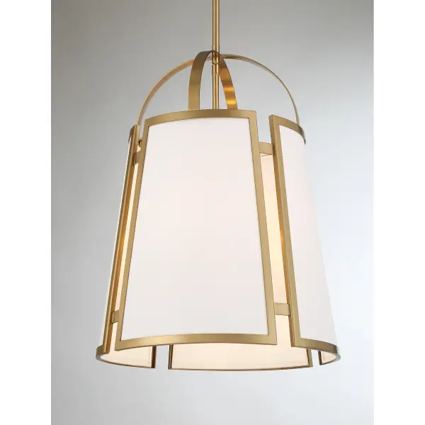 Chartwell Four Light Pendant in Warm Brass - Image 6