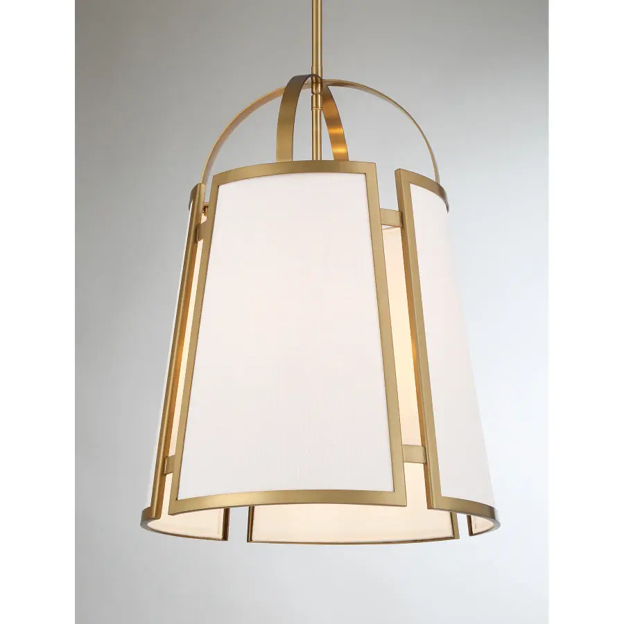 Chartwell Four Light Pendant in Warm Brass - Image 6