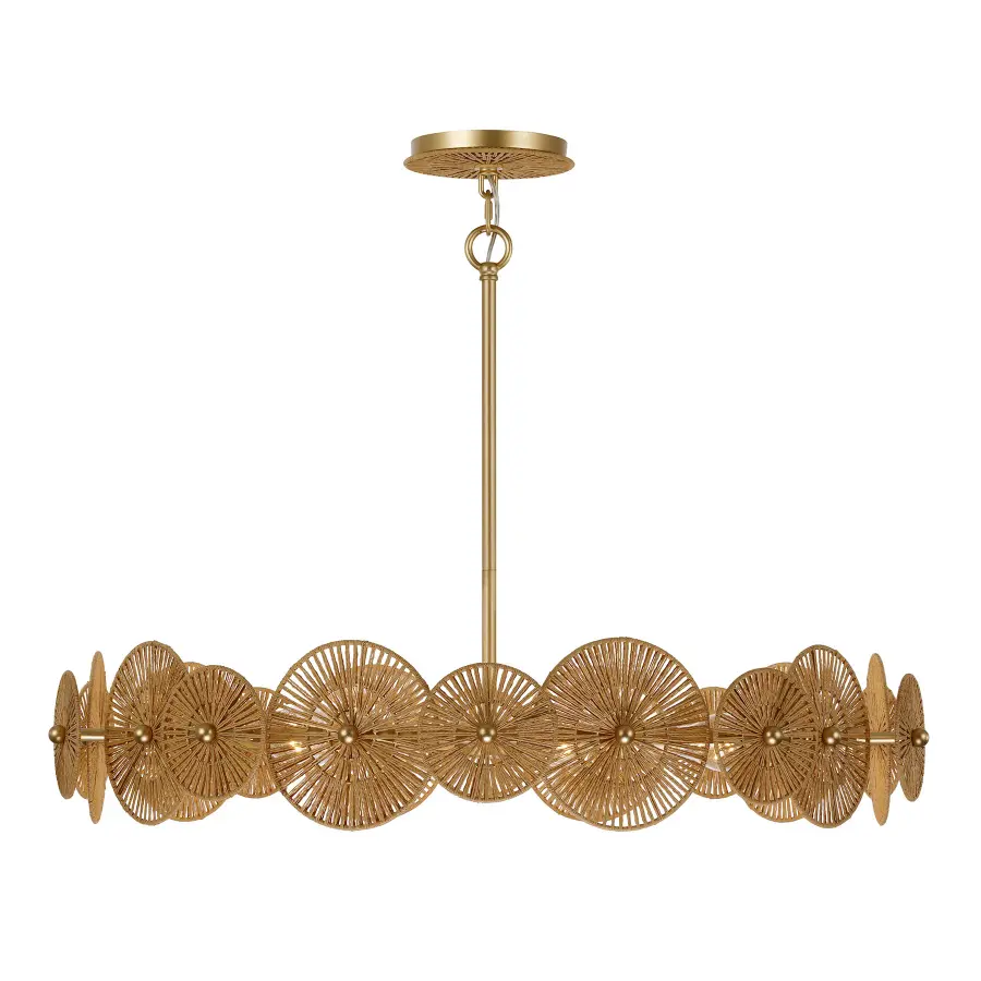 Abbott 5-Light Pendant in Distressed Gold by Breegan Jane - Image 1