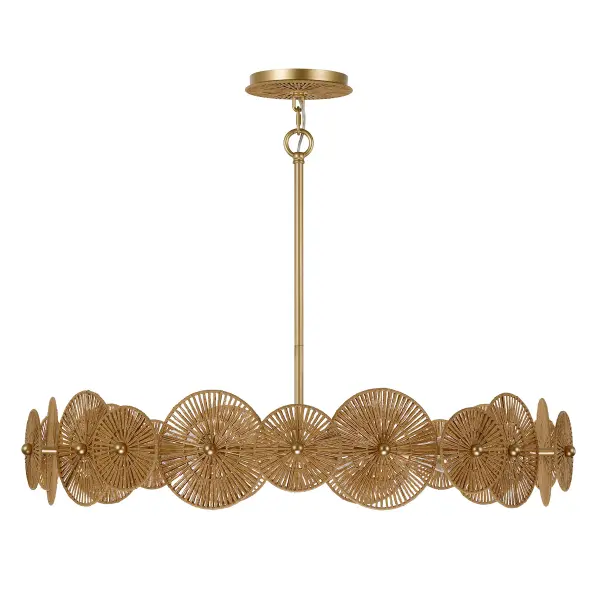 Abbott 5-Light Pendant in Distressed Gold by Breegan Jane - alternate view