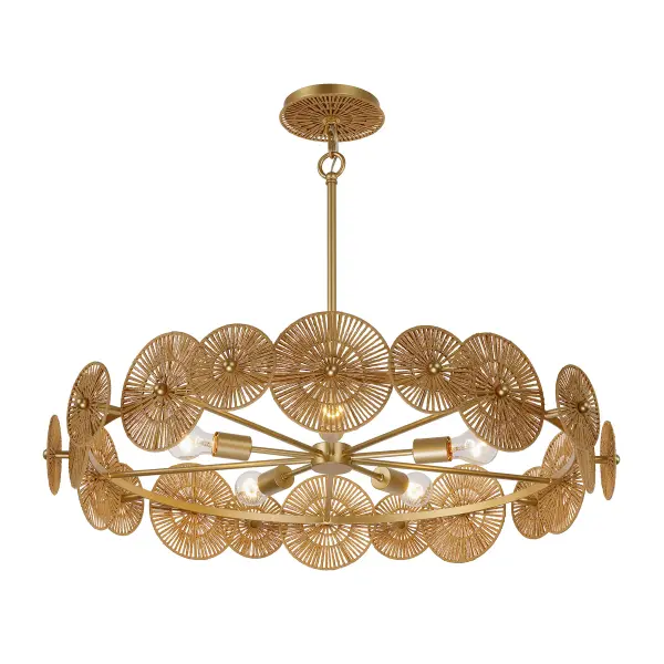 Abbott 5-Light Pendant in Distressed Gold by Breegan Jane - Image 4