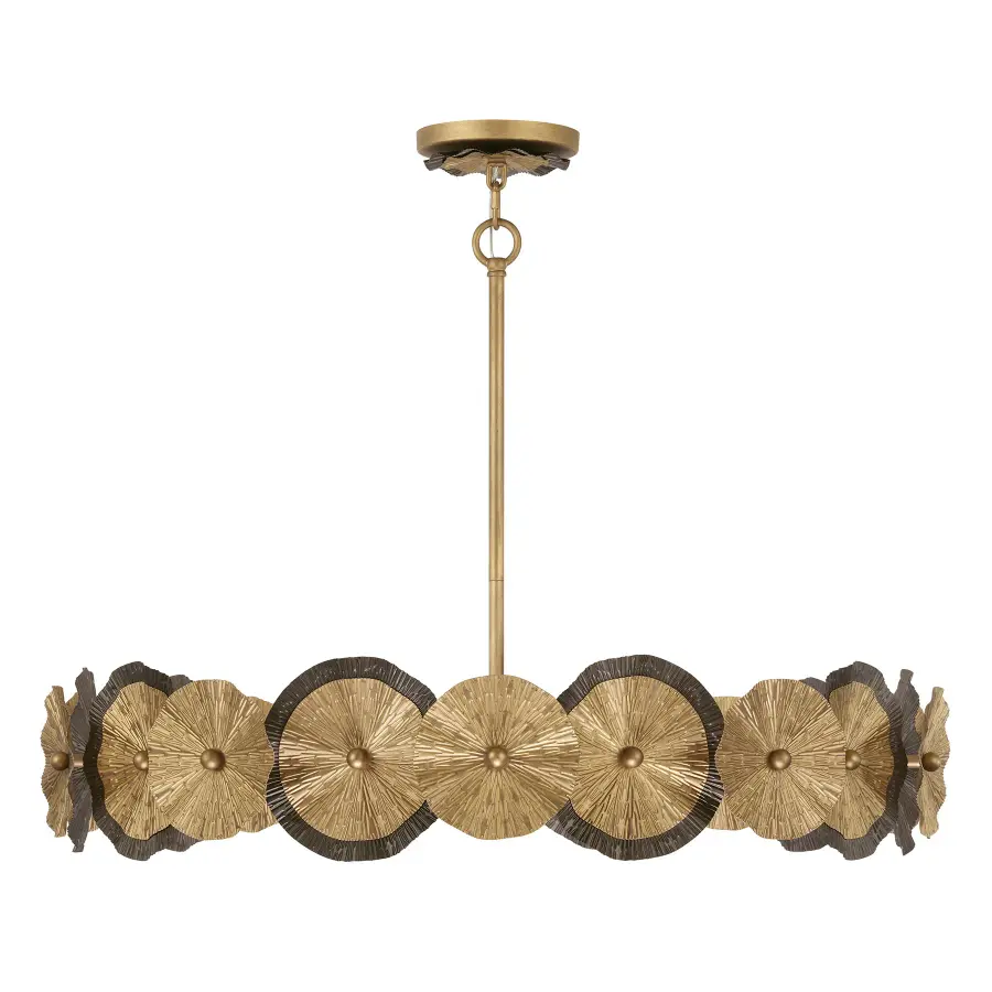 Lincoln 5-Light Pendant in Distressed Gold and Bronze by Breegan Jane - Image 2