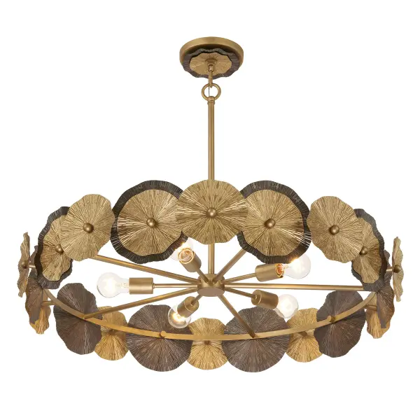 Lincoln 5-Light Pendant in Distressed Gold and Bronze by Breegan Jane - Image 4