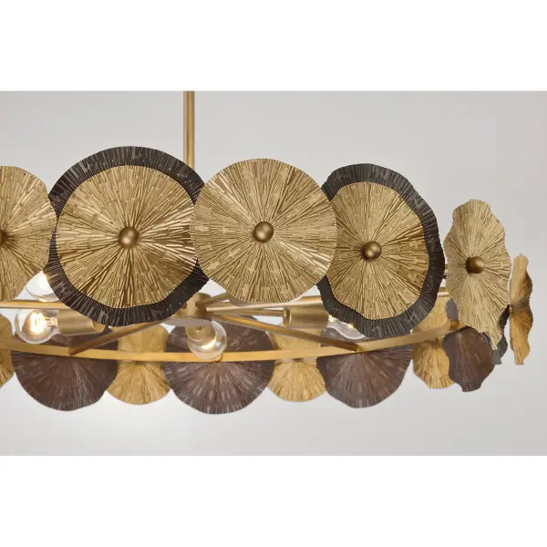 Lincoln 5-Light Pendant in Distressed Gold and Bronze by Breegan Jane - Image 5