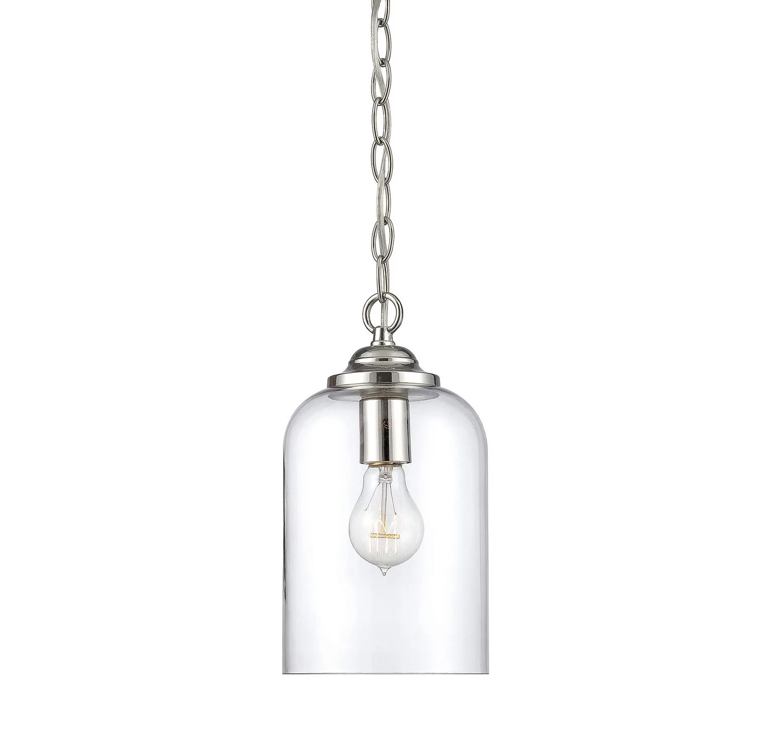 Bally One Light Pendant in Polished Nickel