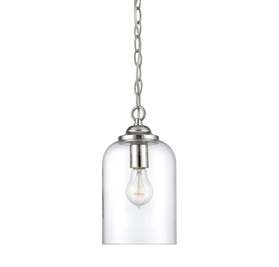 Bally One Light Pendant in Polished Nickel - Image 1