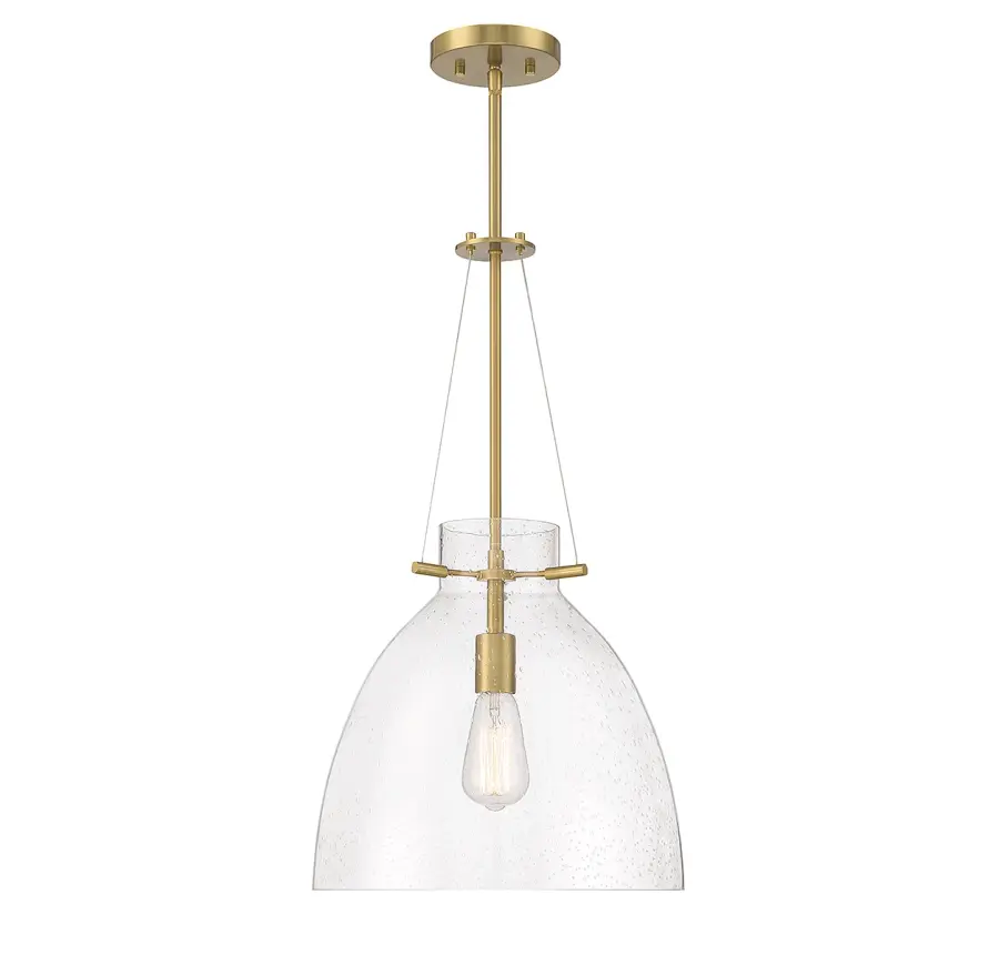 Foster One Light Pendant in Warm Brass - Image 1