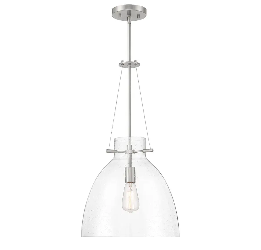 Foster 1-Light Pendant in Satin Nickel - Image 1
