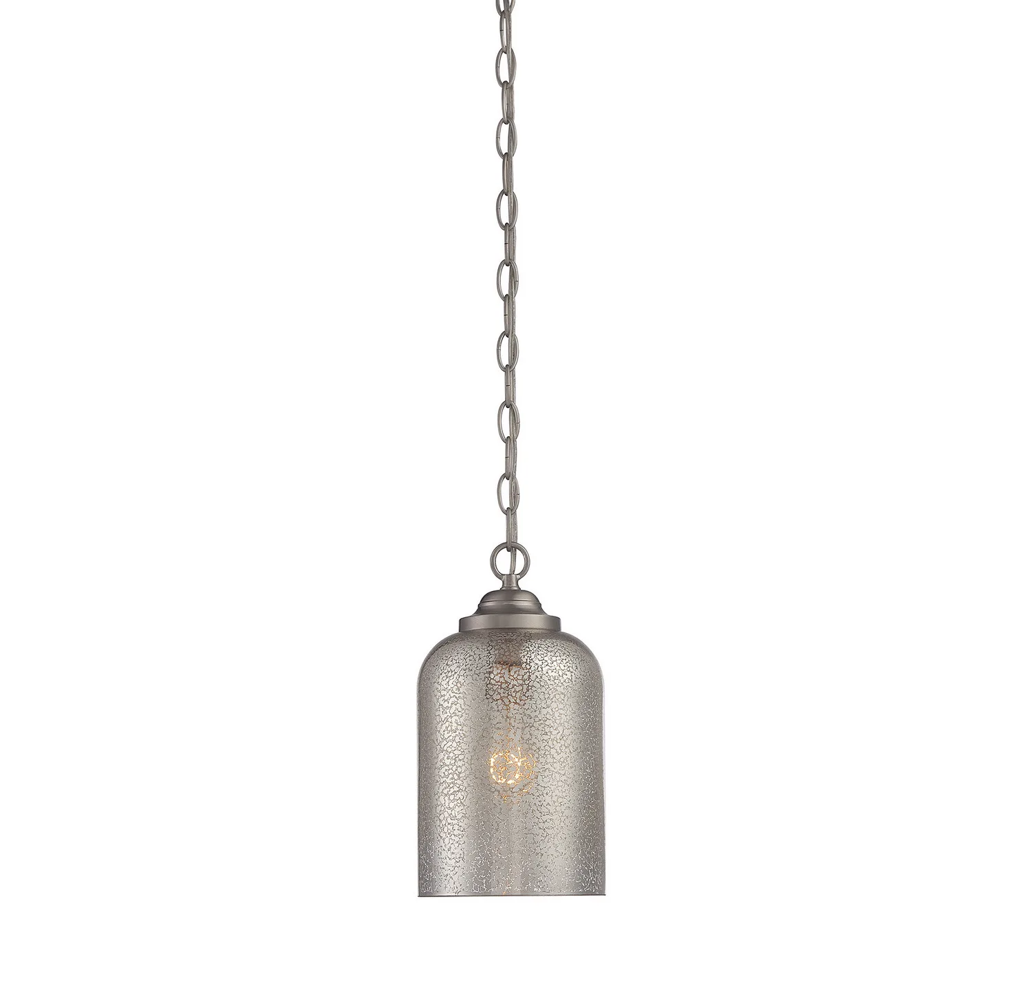 Bally One Light Pendant in Satin Nickel