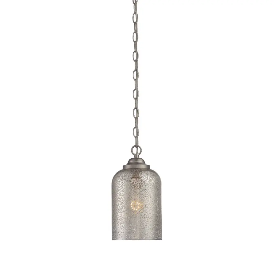 Bally One Light Pendant in Satin Nickel - Image 1