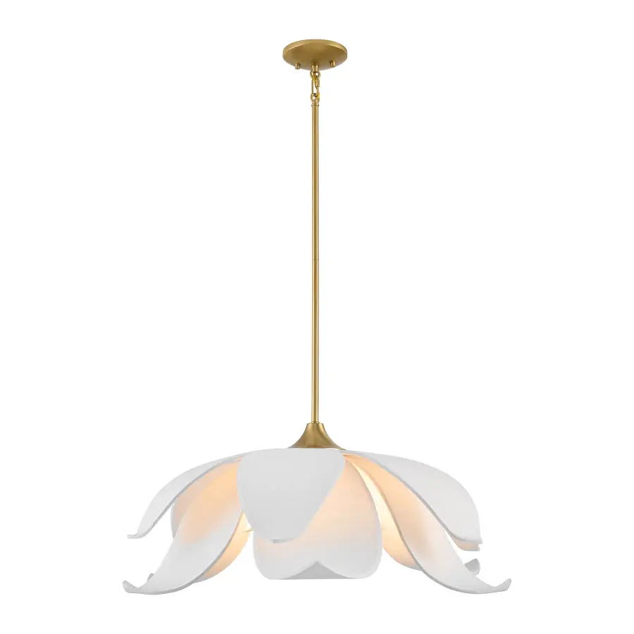 Elsie 6-Light Pendant in Warm Brass - Image 1