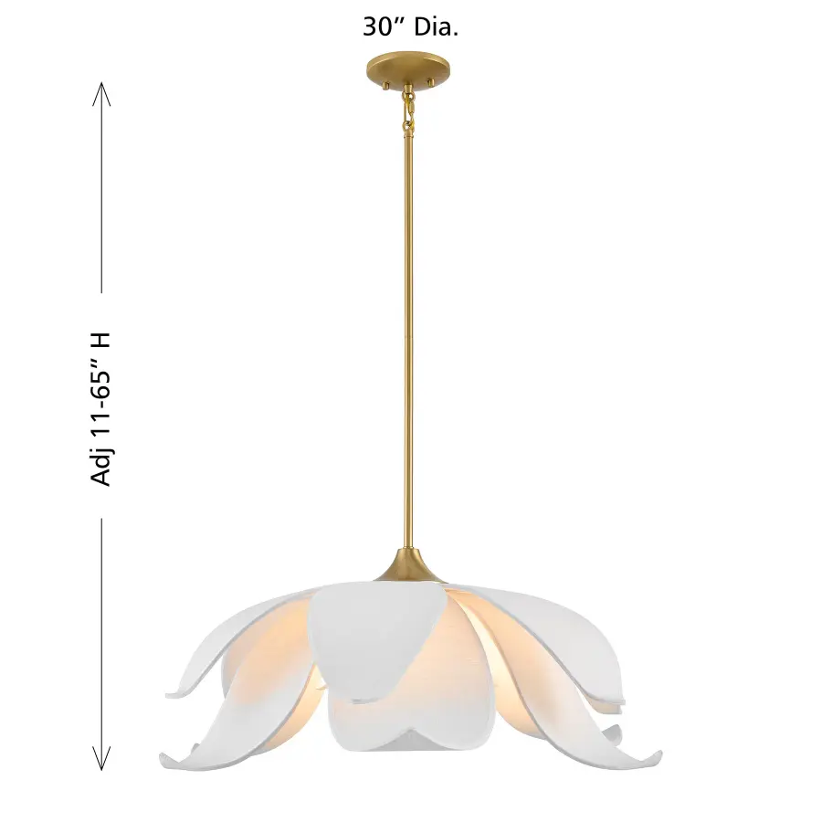 Elsie 6-Light Pendant in Warm Brass - Image 7
