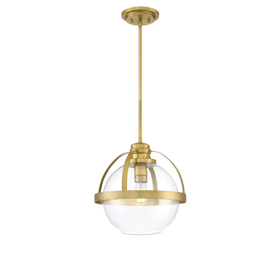 Pendleton One Light Pendant in Warm Brass - Image 1