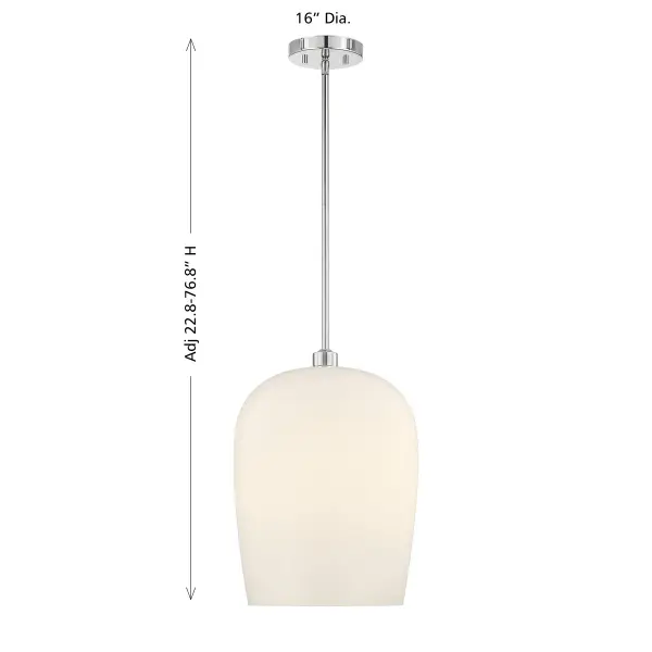 Livingston 1-Light Pendant in Chrome - Image 7