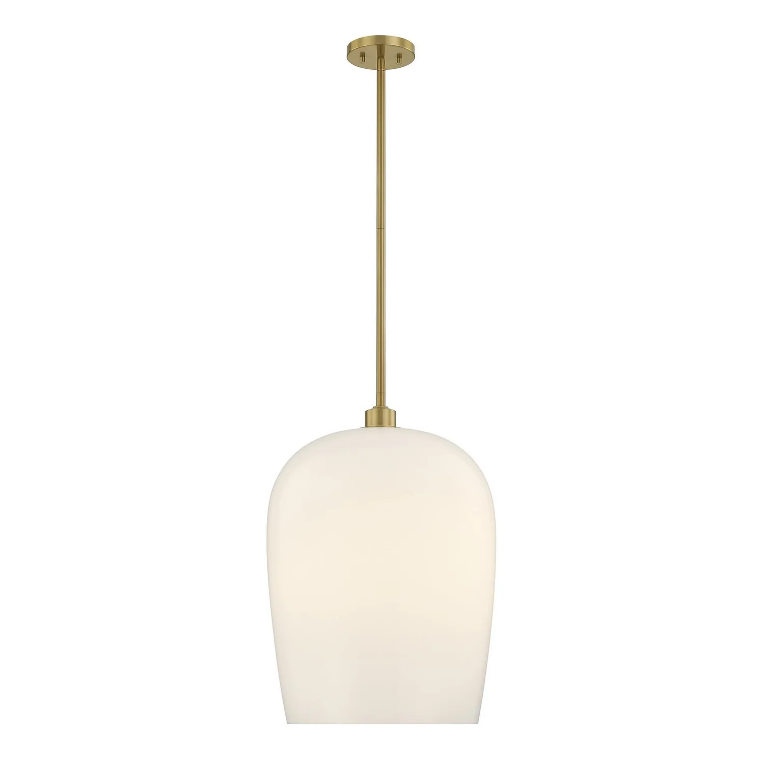 Livingston One Light Pendant in Warm Brass