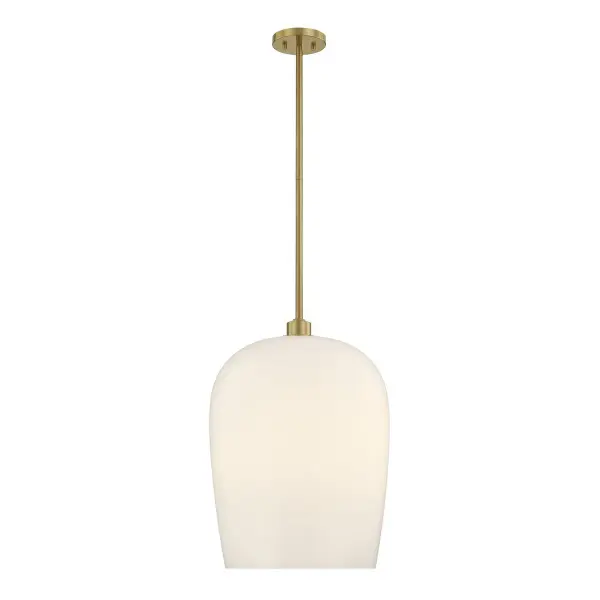 Livingston One Light Pendant in Warm Brass - Image 1
