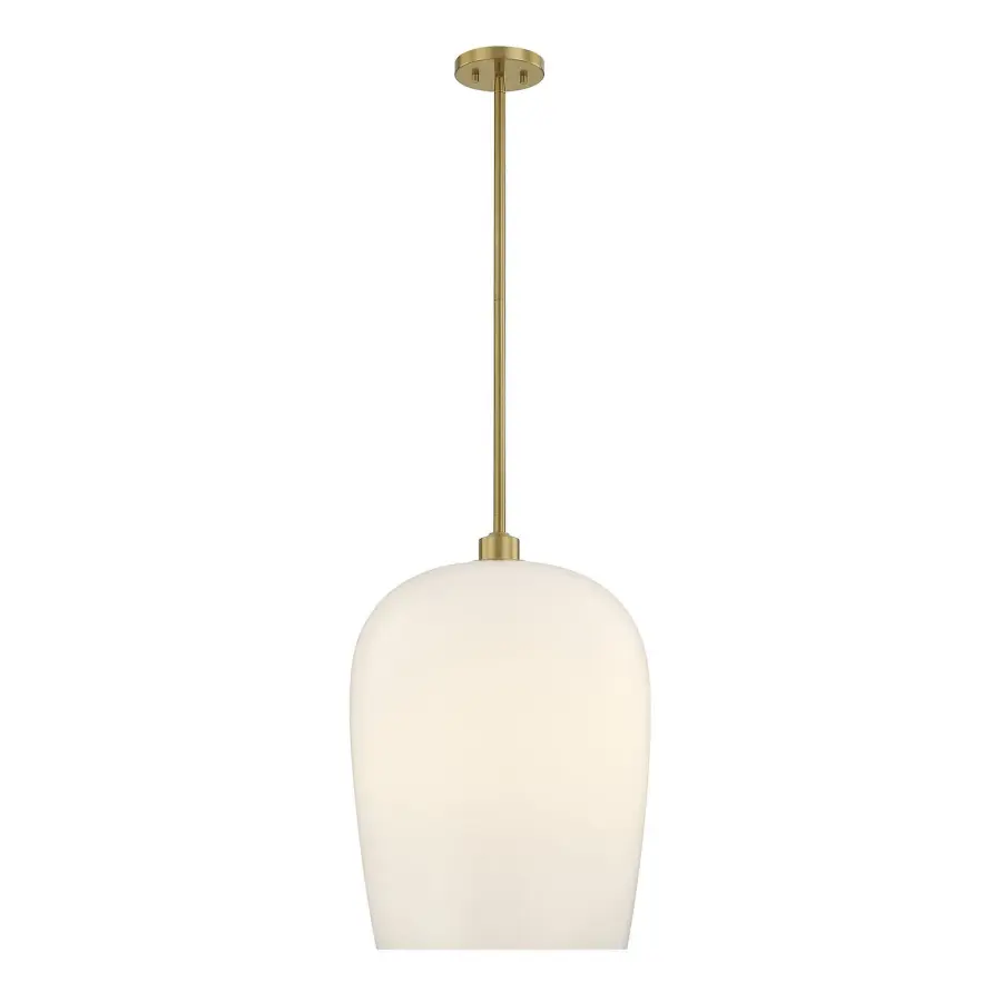 Livingston One Light Pendant in Warm Brass - Image 1