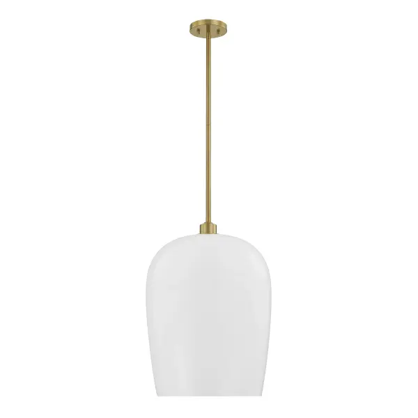 Livingston One Light Pendant in Warm Brass - Image 2