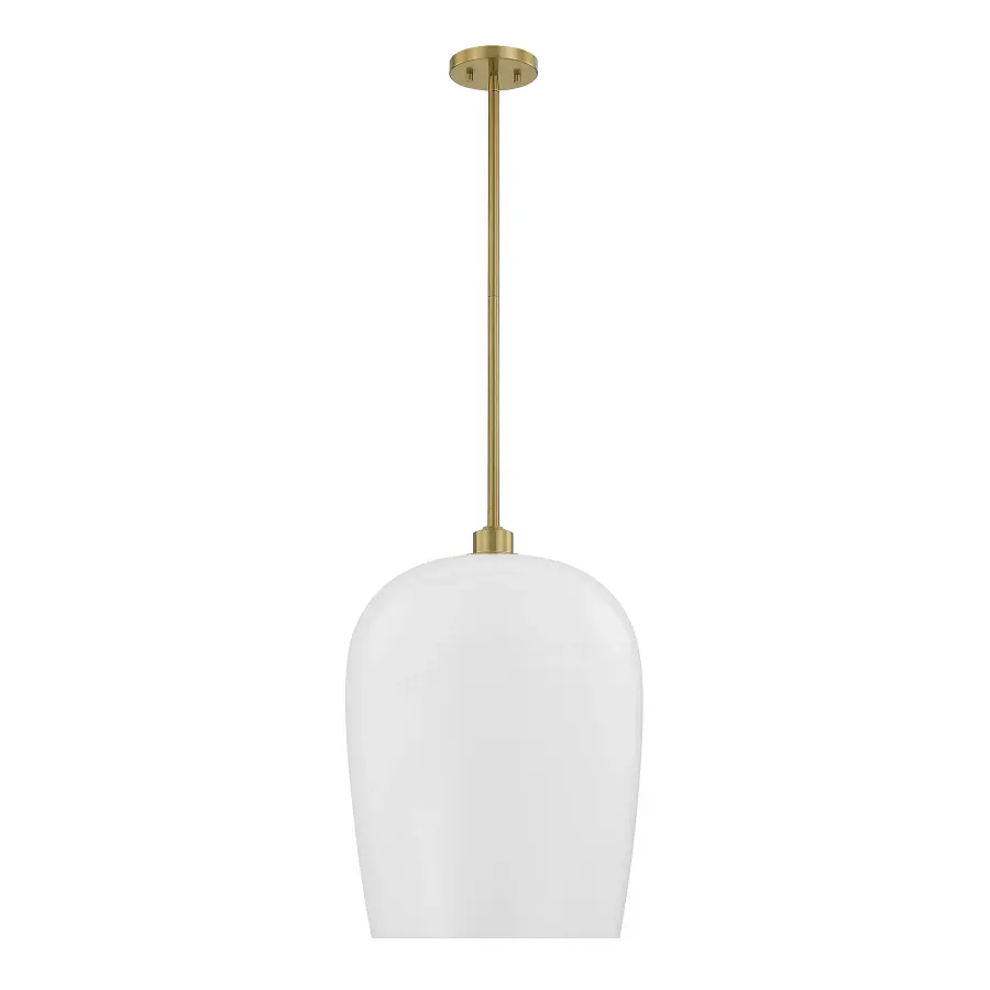 Livingston One Light Pendant in Warm Brass - Image 2