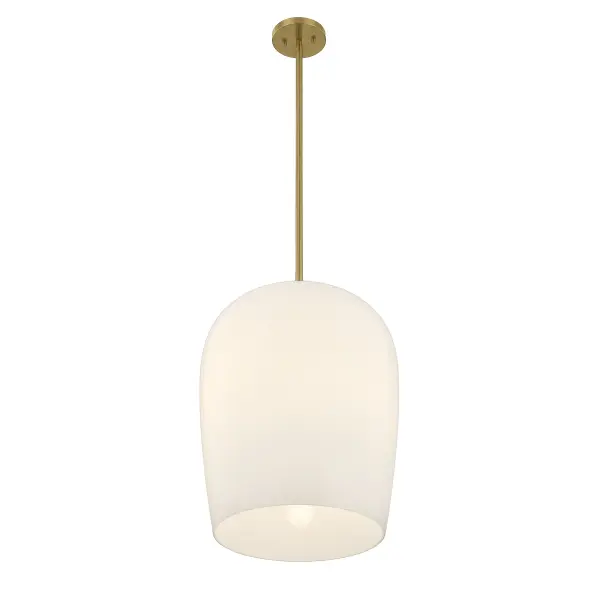 Livingston One Light Pendant in Warm Brass - Image 4