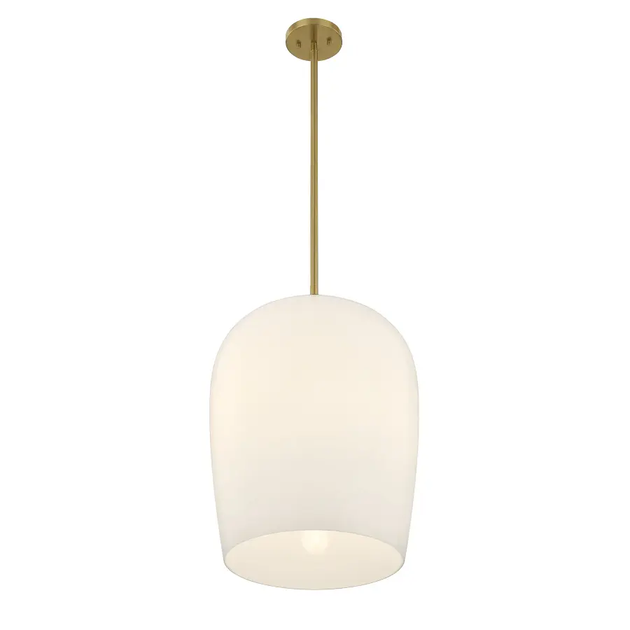 Livingston One Light Pendant in Warm Brass - Image 4