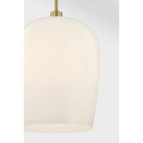 Livingston One Light Pendant in Warm Brass - Image 6