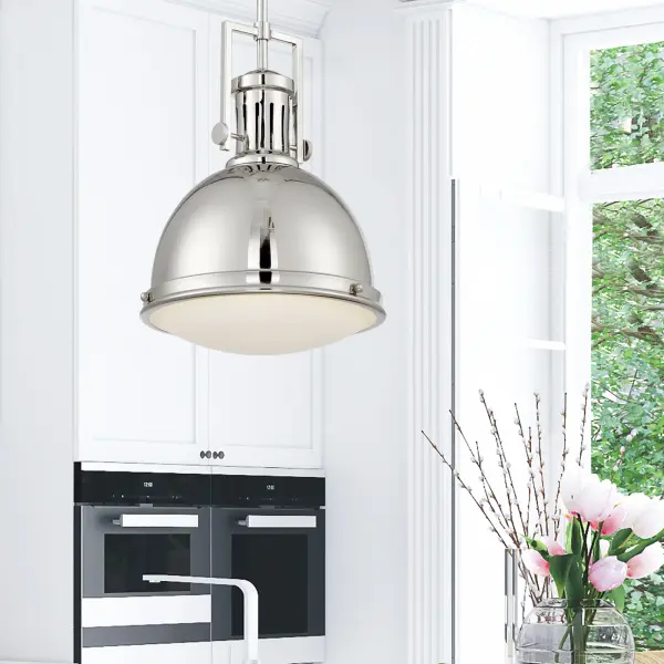 Chival 1-Light Pendant in Polished Nickel - Image 8